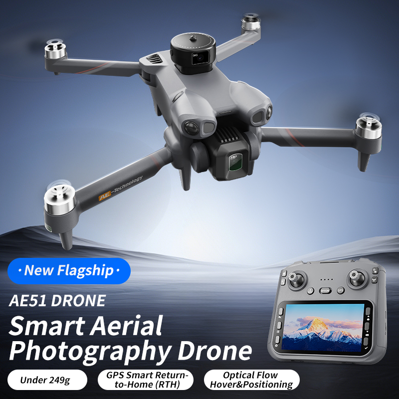Drone Controller Screen - Foldable RC Quadcopter AE51 GPS Drone