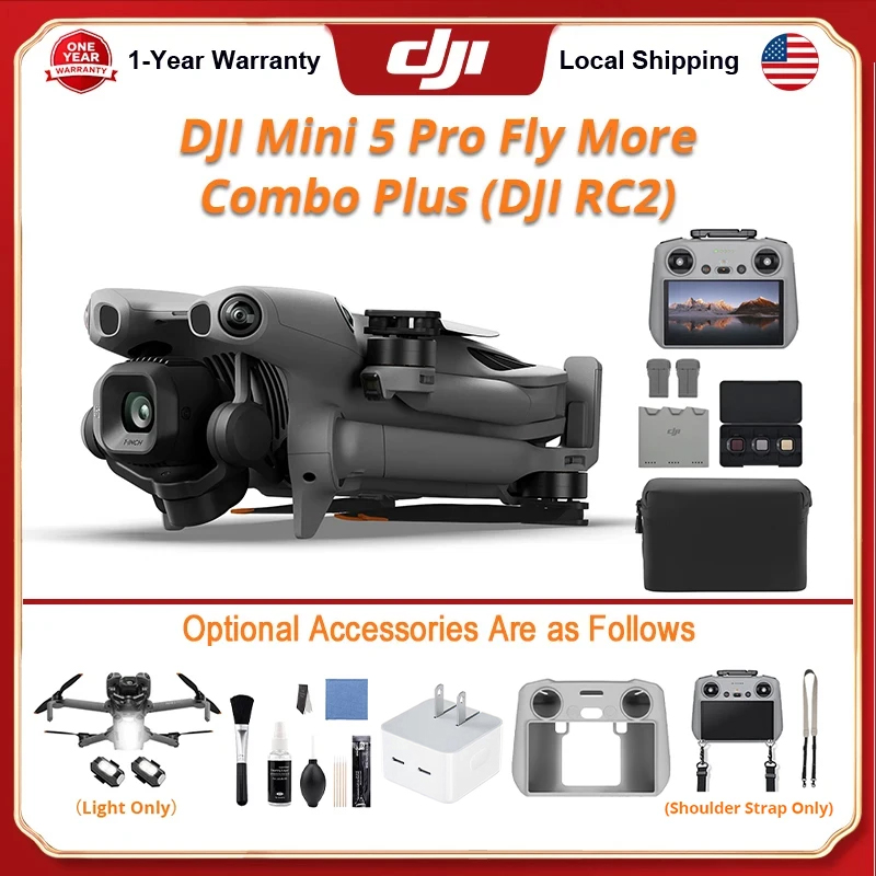 DJI Mini 5 Pro Fly More Combo  - đánh giá và giá Drone Strobe Light
